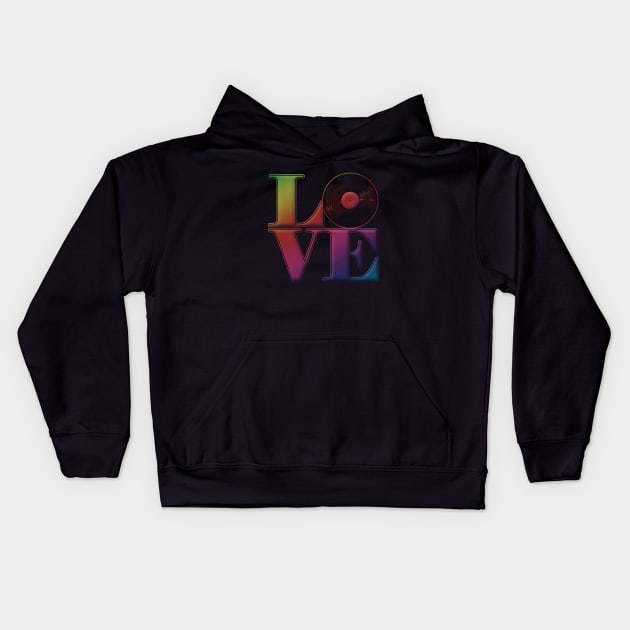 Vinyl Love Kids Hoodie by bronzarino